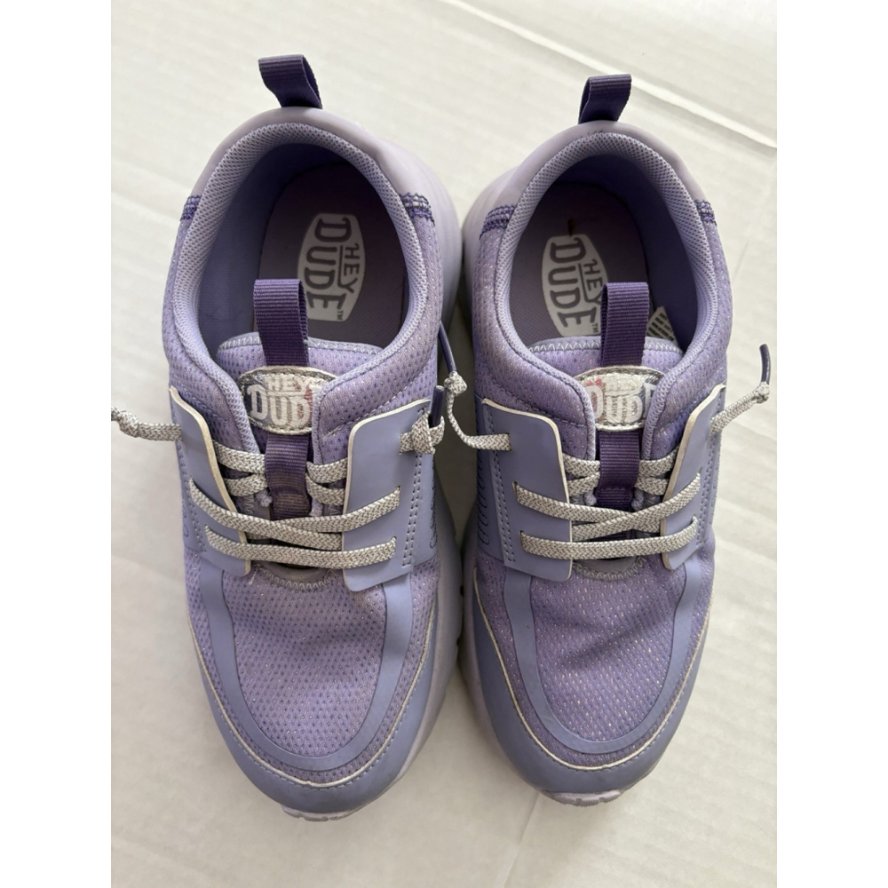 Hey Dude SIROCCO PLAY Y PASTEL OMBRE Purple Lilac Slip-On Shoes Size J4 Girls - Picture 6 of 9
